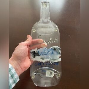 Rare Grey Goose Vodka 1.75L Flat Glass Bottle Wall Mount